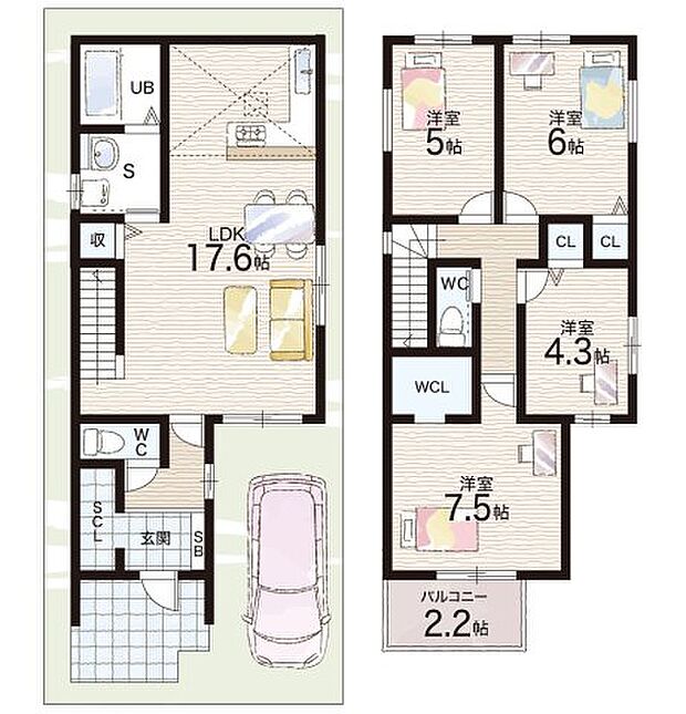 【4LDK】○西大冠小学校・・・徒歩7分 ○城南中学校・・・徒歩10分