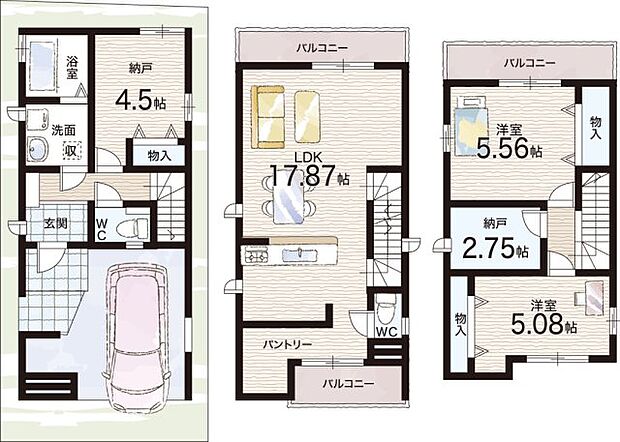 【2LDK+S(納戸)】○高安西小学校・・・徒歩12分 ○曙川中学校・・・徒歩15分