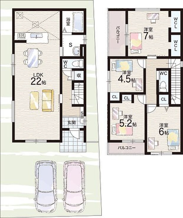 【4LDK】○堅下小学校・・・徒歩7分 ○堅下北中学校・・・徒歩14分