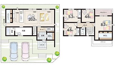 ○神の谷小学校・・・徒歩5分 ○西落合中学校・・・徒歩7分 