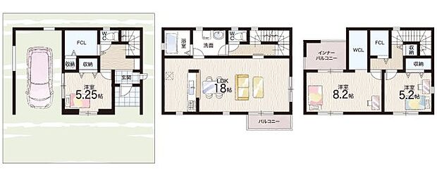 【3LDK】○楠根小学校・・・徒歩13分 ○中木田中学校・・・徒歩10分