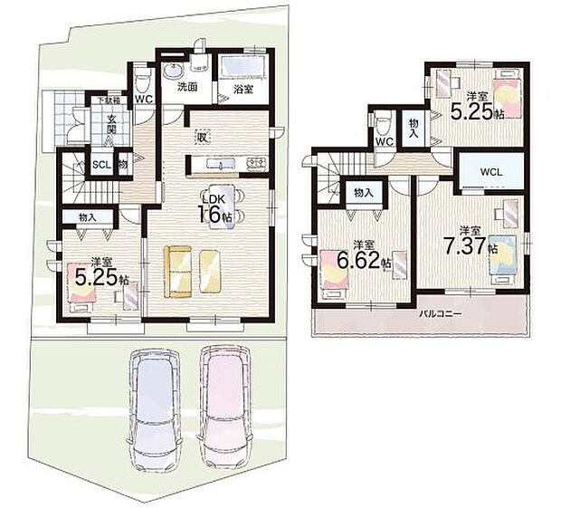 【4LDK】○長坂小学校・・・徒歩4分 ○長坂中学校・・・徒歩9分