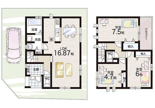 【3LDK】○黒山小学校・・・徒歩1分 ○美原中学校・・・徒歩10分