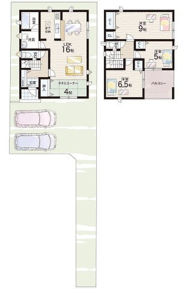 【3LDK】○千代川小学校・・・徒歩16分 ○大成中学校・・・徒歩5分