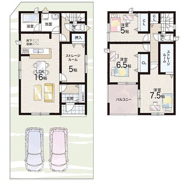 【3LDK】○千代川小学校・・・徒歩16分 ○大成中学校・・・徒歩5分