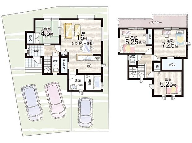 【4LDK】○下畑台小学校・・・徒歩13分 ○桃山台中学校・・・徒歩12分