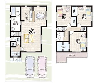 ○河合第一小学校・・・徒歩17分 ○河合第一中学校・・・徒歩17分 
