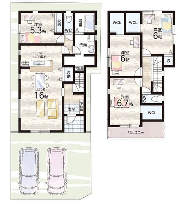 【4LDK】○福田小学校・・・徒歩12分 ○福田中学校・・・徒歩14分