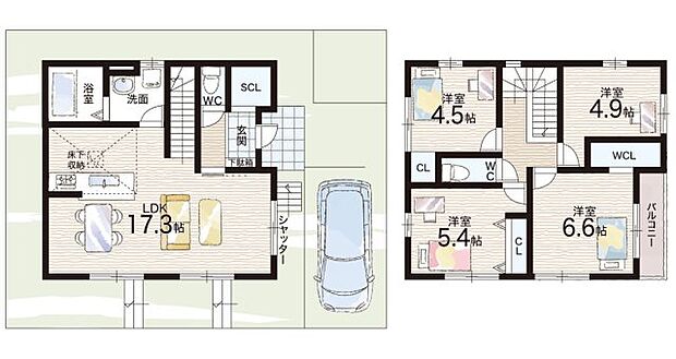 【4LDK】○東豊中小学校・・・徒歩9分 ○第十一中学校・・・徒歩22分