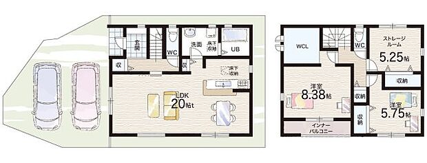 【2LDK+S(納戸)】○大宮小学校・・・徒歩5分 ○野村中学校・・・徒歩13分
