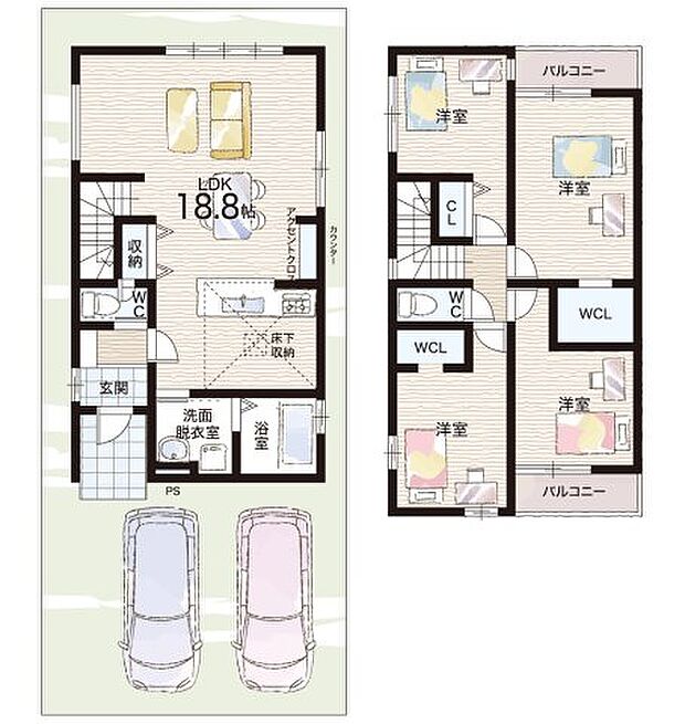 【4LDK】○郡津小学校・・・徒歩9分 ○第二中学校・・・徒歩17分