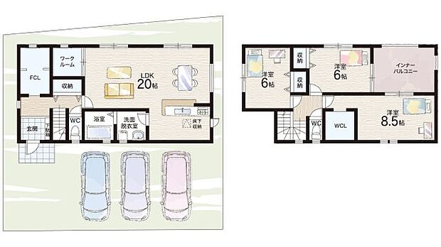 【3LDK】○前栽小学校・・・徒歩7分 ○西中学校・・・徒歩25分