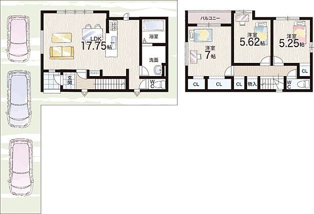 【3LDK】○田辺東小学校・・・徒歩7分 ○培良中学校・・・徒歩11分