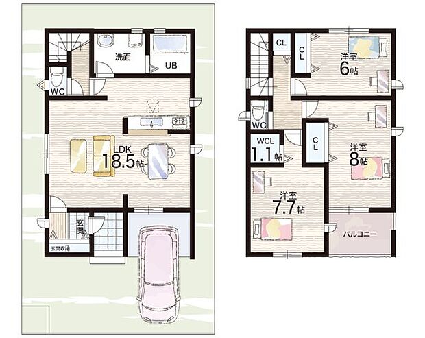 【3LDK】○東小学校・・・徒歩１１分 ○第一中学校・・・徒歩１４分