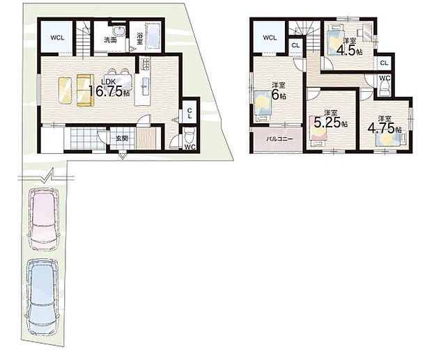 【4LDK】○桂徳小学校・・・徒歩7分 ○桂中学校・・・徒歩21分
