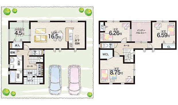 【4LDK】○神照小学校・・・徒歩19分 ○北中学校・・・徒歩20分