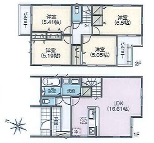 【4LDK】○南第二小学校・・・徒歩14分 ○南中学校・・・徒歩5分