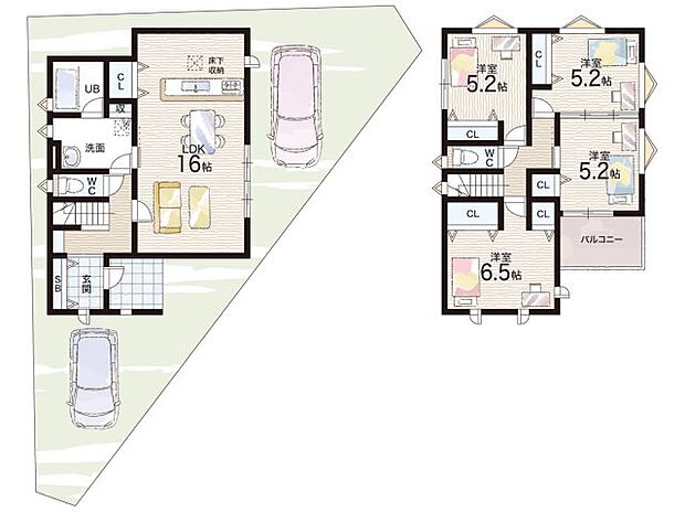 【4LDK】○北中小学校・・・徒歩6分 ○第三中学校・・・徒歩14分
