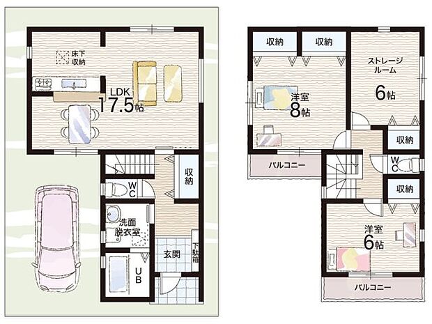 【2LDK+S(納戸)】○南小学校・・・徒歩１０分 ○第七中学校・・・徒歩１４分