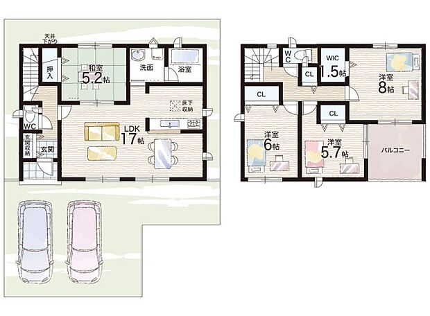 【4LDK】○平城小学校・・・徒歩１９分 ○平城中学校・・・徒歩１７分