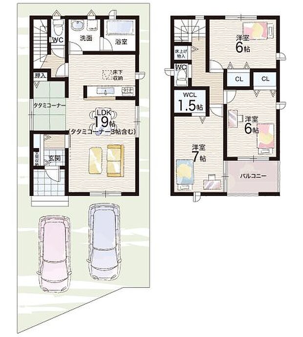 【3LDK】○春日小学校・・・徒歩１３分 ○東香里中学校・・・徒歩２２分
