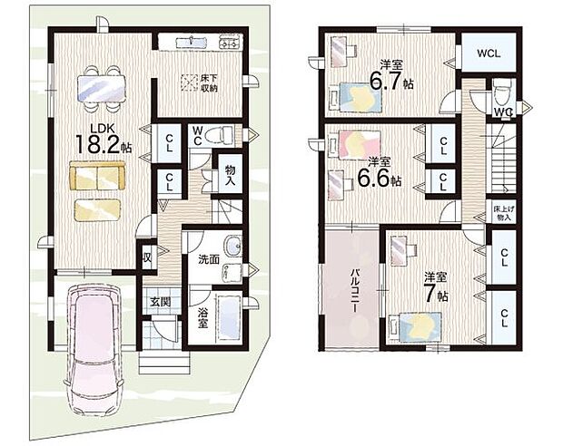 【3LDK】○殿山第一小学校・・・徒歩2分 ○第一中学校・・・徒歩2分