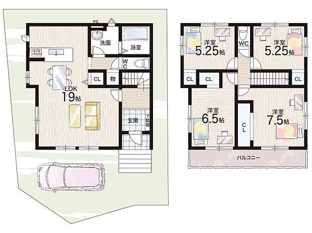 【4LDK】○三日市小学校・・・徒歩9分 ○東中学校・・・徒歩14分