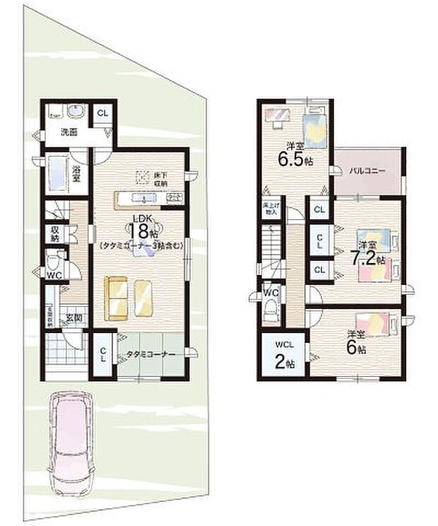 【3LDK】○清高小学校・・・徒歩9分 ○高南中学校・・・徒歩10分