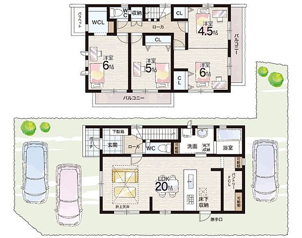 【3LDK】○大宝小学校・・・徒歩4分 ○栗東西中学校・・・徒歩13分