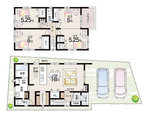 【3LDK】○大宝小学校・・・徒歩4分 ○栗東西中学校・・・徒歩13分