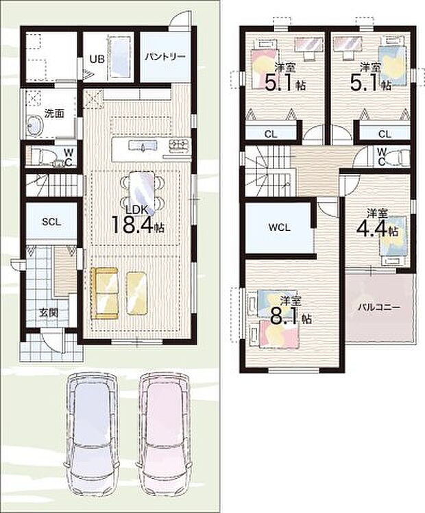 【4LDK】○広陵小学校・・・徒歩6分 ○広陵中学校・・・徒歩10分