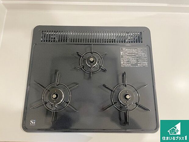 【コンロ】ダブル高火力Siセンサー付きコンロ!3口あるので、まとめて料理をする時も大活躍!