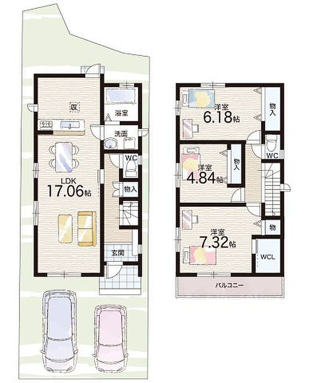 【3LDK】○倉治小学校・・・徒歩15分 ○第二中学校・・・徒歩17分