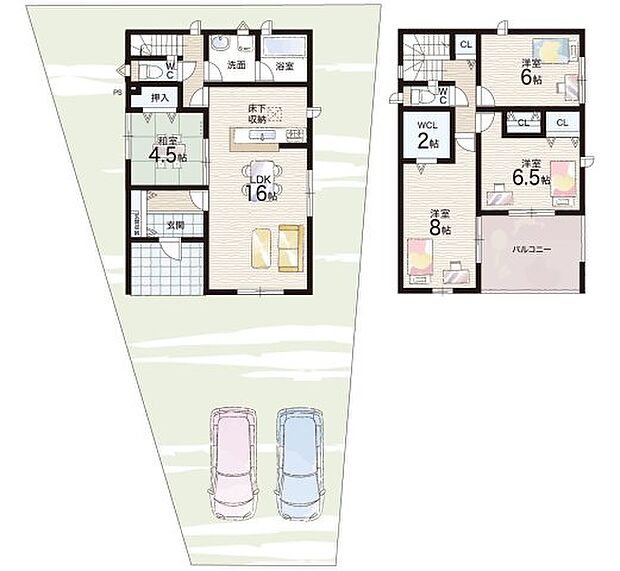 【4LDK】○箕作小学校・・・徒歩１０分 ○聖徳中学校・・・徒歩２２分