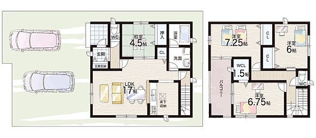 【4LDK】○前栽小学校・・・徒歩9分 ○西中学校・・・徒歩17分