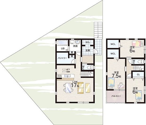 【3LDK+S(納戸)】○寺池台小学校・・・徒歩7分 ○金剛中学校・・・徒歩15分