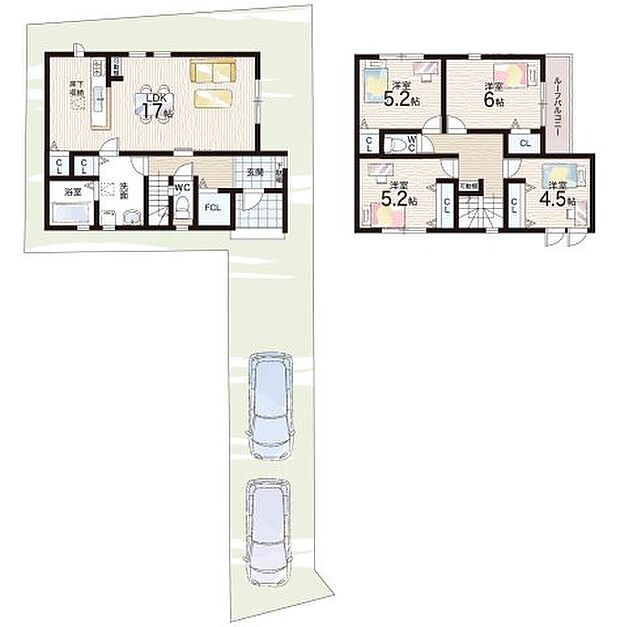 【4LDK】○伏見小学校・・・徒歩13分 ○伏見中学校・・・徒歩27分