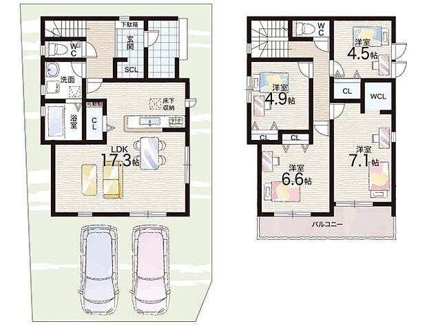 【4LDK】○棚倉小学校・・・徒歩19分 ○山城中学校・・・徒歩32分