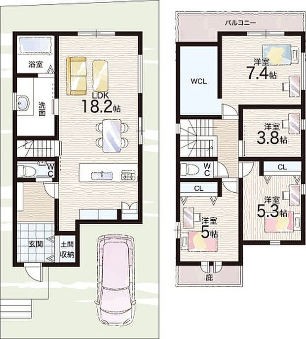 【4LDK】○牧の台小学校・・・徒歩13分 ○東谷中学校・・・徒歩28分