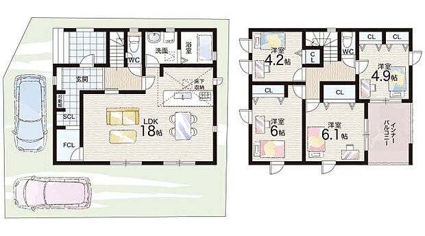 【4LDK】○丹比小学校・・・徒歩６分 ○河原城中学校・・・徒歩７分