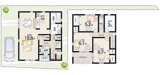 【3LDK+S(納戸)】○鴻池小学校・・・徒歩4分 ○天王寺川中学校・・・徒歩13分
