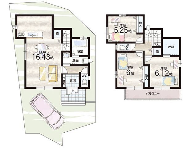 【3LDK】○川西北小学校・・・徒歩11分 ○川西中学校・・・徒歩5分