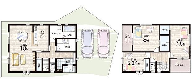 【3LDK】○道場小学校・・・徒歩10分 ○北神戸中学校・・・徒歩17分
