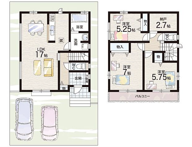 【3LDK+S(納戸)】○鹿の子台小学校・・・徒歩7分 ○北神戸中学校・・・徒歩6分