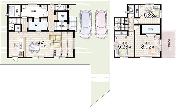 【3LDK】○新庄小学校・・・徒歩32分 ○新庄中学校・・・徒歩34分