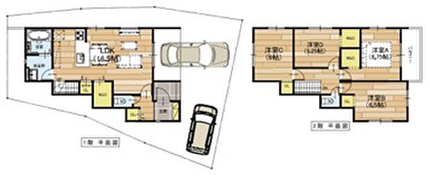 【4LDK】○笹原小学校・・・徒歩7分 ○笹原中学校・・・徒歩3分