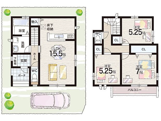 【3LDK】○難波小学校・・・徒歩5分 ○中央中学校・・・徒歩13分