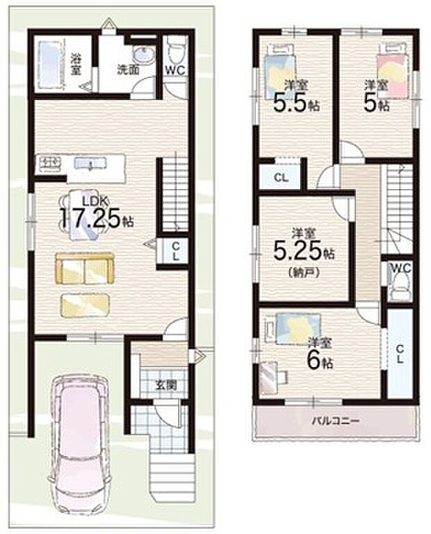 【4LDK】○清和小学校・・・徒歩7分 ○小田中学校・・・徒歩5分