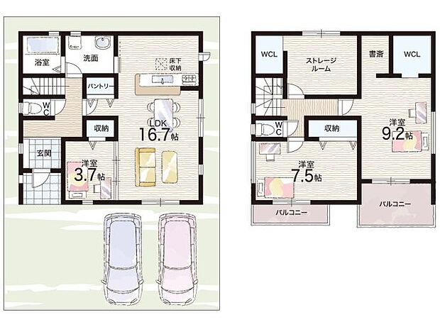 【3LDK+S(納戸)】○上條小学校・・・徒歩10分 ○小津中学校・・・徒歩5分