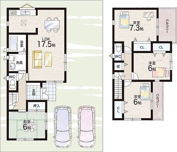 【4LDK】○川西小学校・・・徒歩１５分 ○式下中学校・・・徒歩２４分